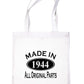 Print4u Shopping Tote Bag For Life Made In 1944 80th Birthday