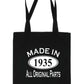 Print4u Shopping Tote Bag For Life Made In 1935 90th Birthday