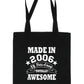 Print4u Made In 2006 18th Birthday Shopping Reusable Tote Bag For Life