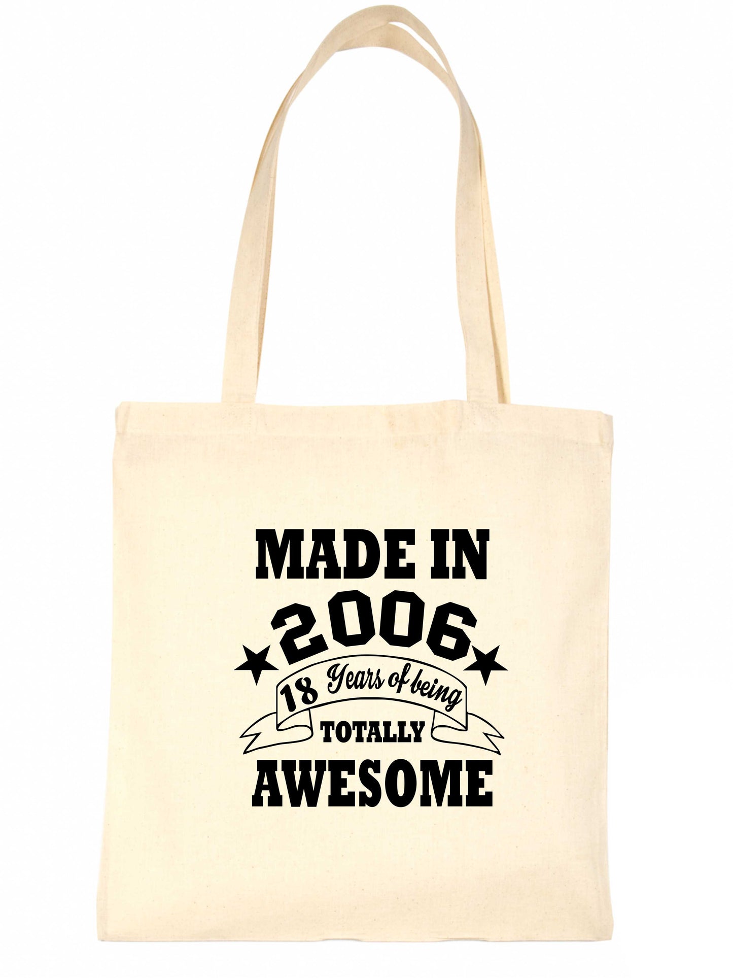 Print4u Made In 2006 18th Birthday Shopping Reusable Tote Bag For Life