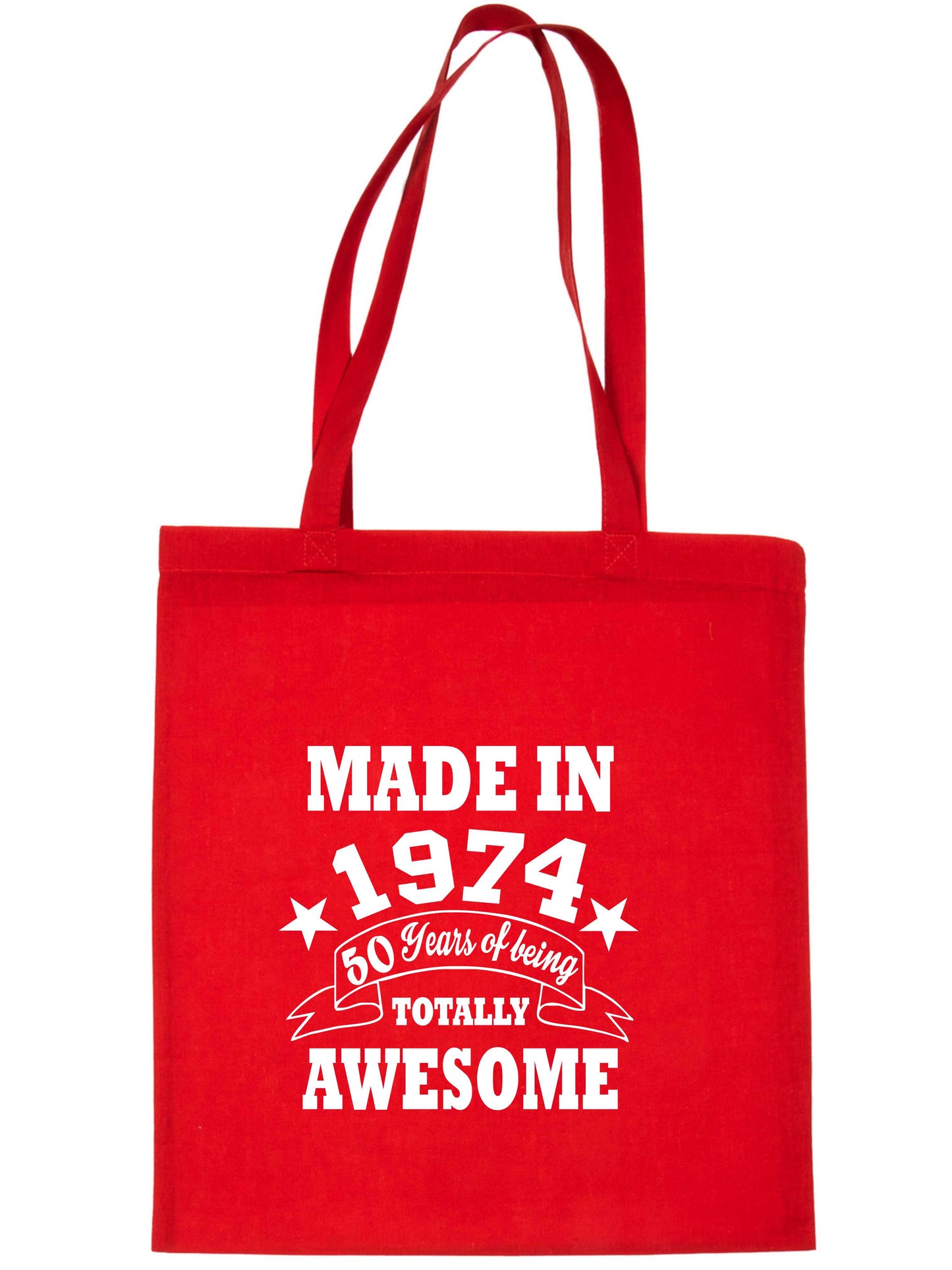 Made in 1974 Tote Bag 50th Birthday Shopping Tote Reusable Bag For Life