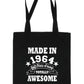 Made In 1964 Tote Bag 60th Birthday Shopping Tote Reusable Bag For Life