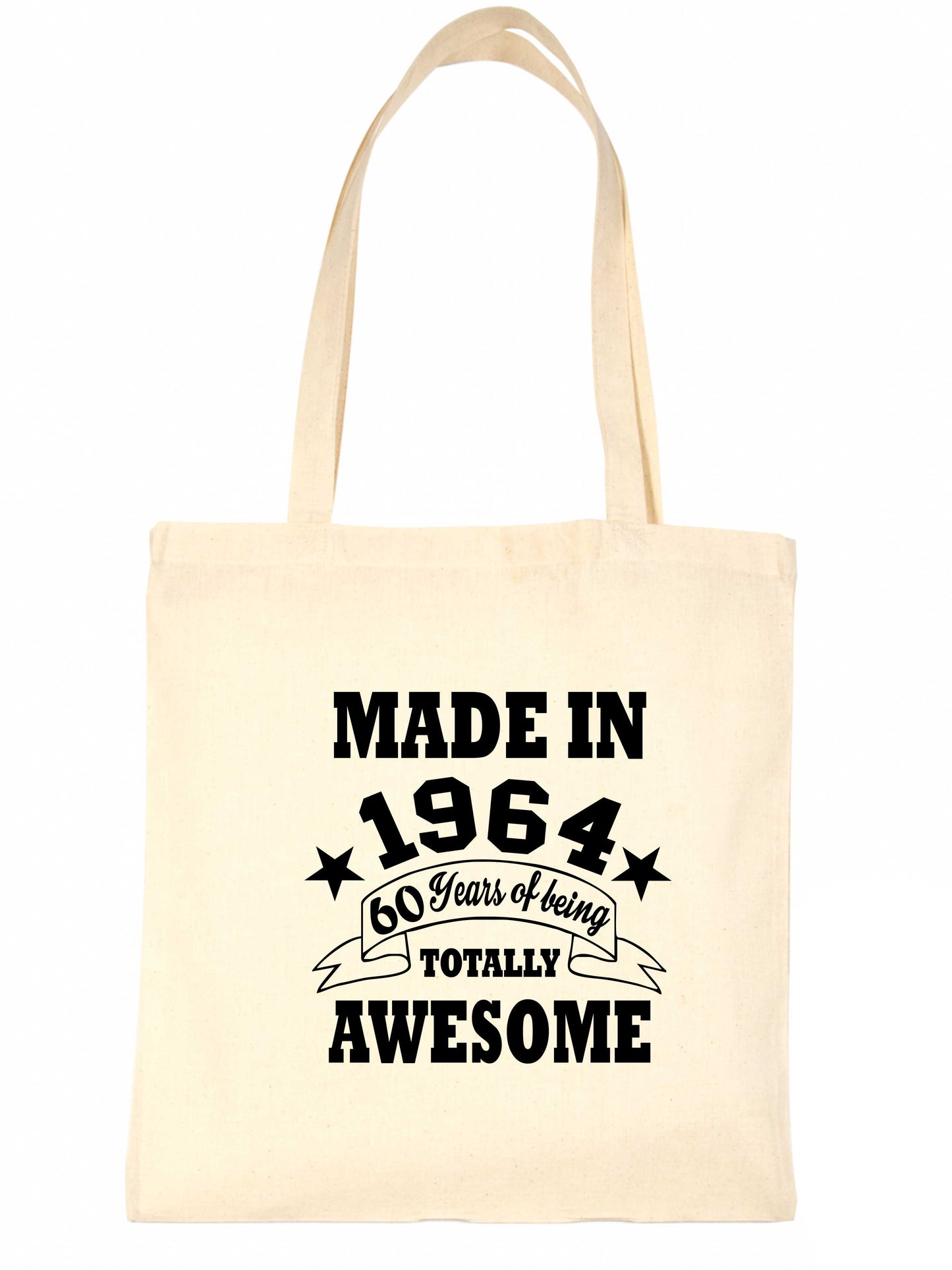 Made In 1964 Tote Bag 60th Birthday Shopping Tote Reusable Bag For Life