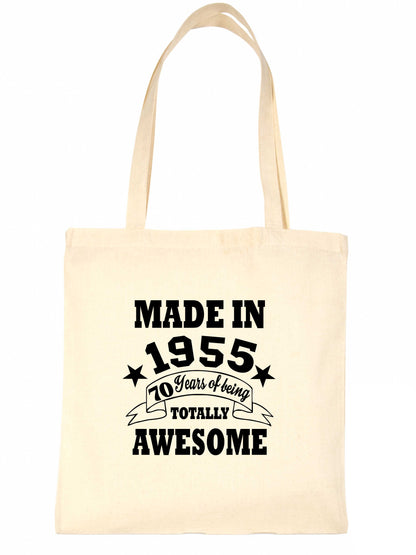 Print4u Shopping Tote Bag For Life Born In 1955 70th Birthday