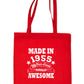 Print4u Shopping Tote Bag For Life Born In 1955 70th Birthday