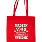 Print4u Shopping Tote Bag For Life Born In 1945 80th Birthday