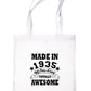 Print4u Shopping Tote Bag For Life Born In 1935 90th Birthday