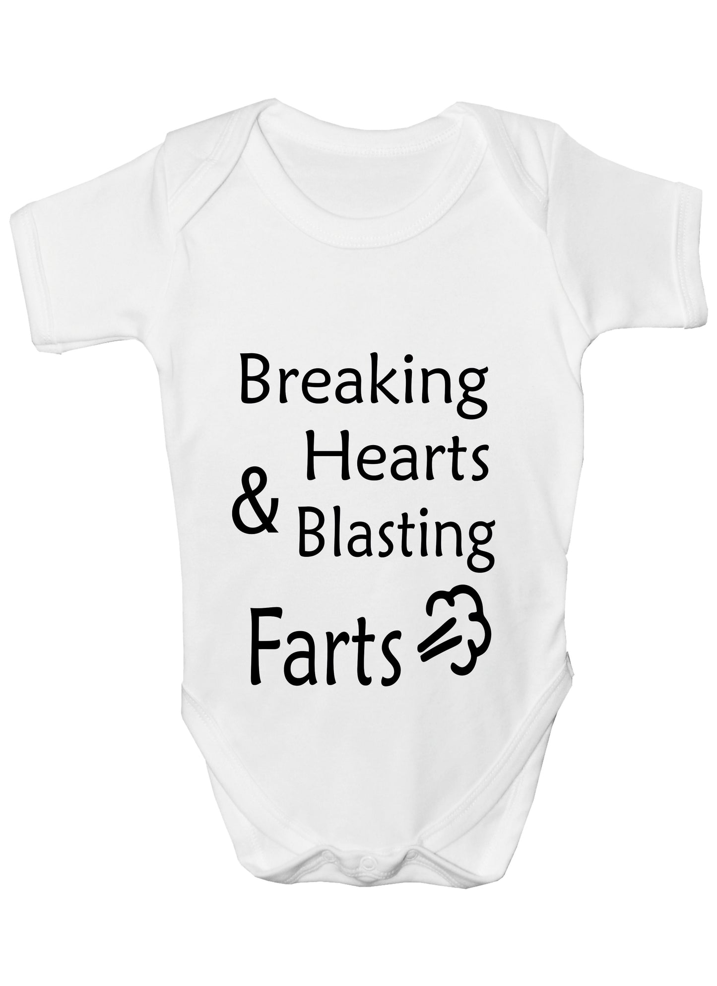 Breaking Hearts Funny Short Sleeve Babygrow Baby Vest Romper Bodysuit 0 - 18 Months