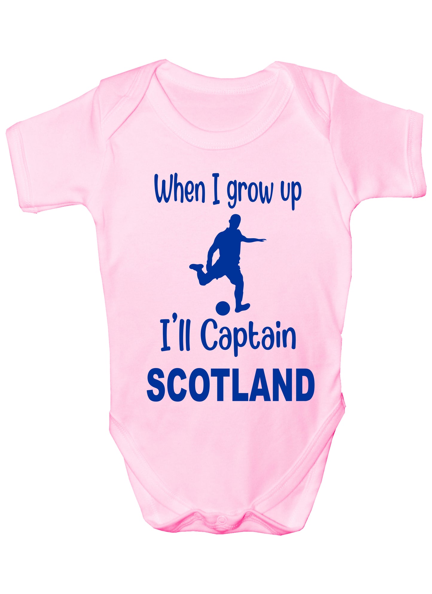 When Grow Up Captain Scotland Funny Babygrow Scottish Football Baby Gift