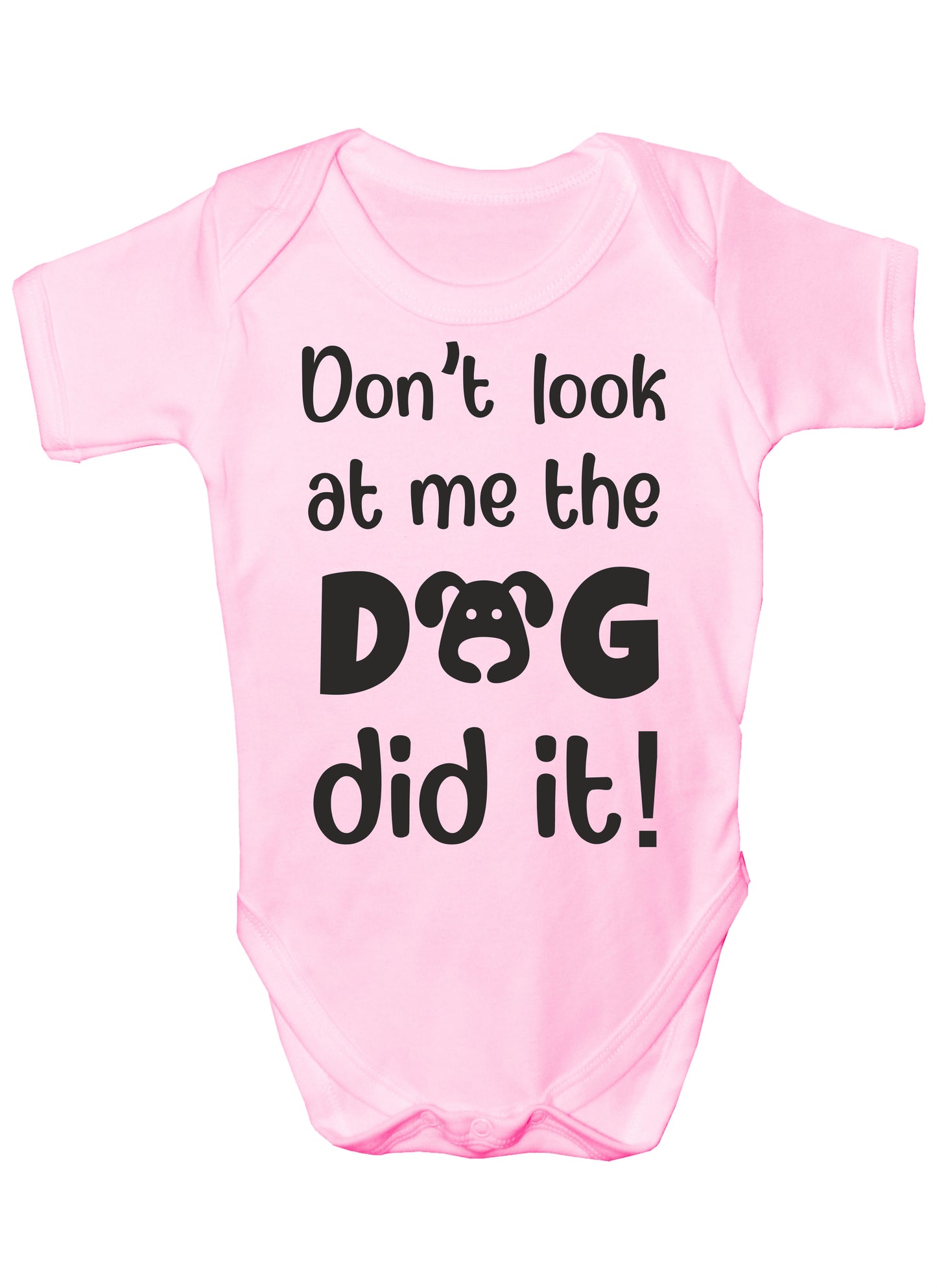 Don't Look At Me The Dog Did It Funny Babygrow Dog Lover Bodysuit Baby Gift