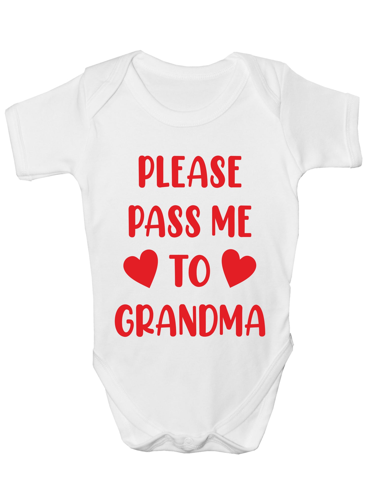 Pass Me To Grandma Funny Babygrow Nan Gran Nanny Bodysuit Baby Gift