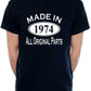 Made in 1974 50th Birthday T-Shirt Age 50