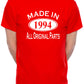 Made in 1994 30th Men's Birthday T-Shirt Age 30