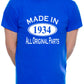 Made in 1934 90th Men's Birthday T-Shirt Age 90