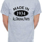 Made in 1934 90th Men's Birthday T-Shirt Age 90