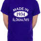 Made in 1934 90th Men's Birthday T-Shirt Age 90