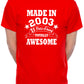 Made in 2003 21 Years of Being Awesome Men's T-Shirt 21st Birthday