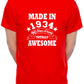 Made in 1934 90 Years of Being Awesome Men's T-Shirt 90th Birthday