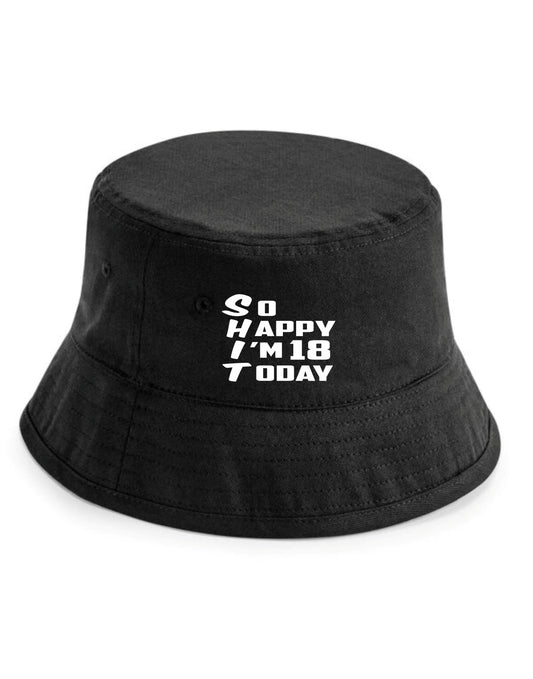 Bucket Hat Funny 18th Birthday Gift For Men & Ladies 18 Year Old Present