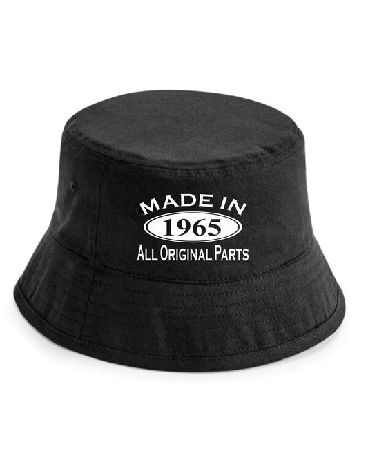 Made in 1965 60th Birthday Bucket Hat Age 60 Gift For Men & Ladies