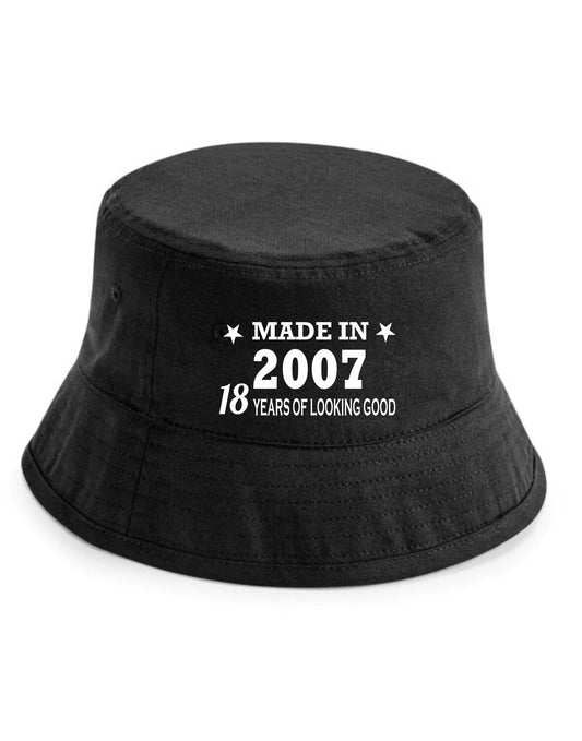 Totally Awesome Made In 2006 Bucket Hat 18th Birthday Age 18 Men & Ladies