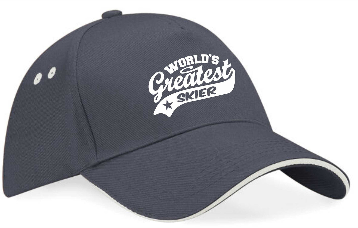 Baseball Cap Greatest Skier Birthday Present Gift For Him Gift For Her