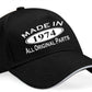 Made In 1974 Baseball Cap 50th Birthday Gift Age 50 For Men & Women