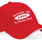 Print4U Made in 1995 Baseball Cap 30th Birthday Gift Age 30 for Men & Women