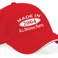 Print4U Made in 2004 Baseball Cap 21st Birthday Gift Age 21 for Men & Women