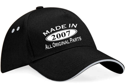 Print4U Made in 2007 Baseball Cap 18th Birthday Gift Age 18 for Men & Women