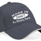 Print4U Made in 2007 Baseball Cap 18th Birthday Gift Age 18 for Men & Women