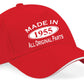 Print4U Made in 1955 Baseball Cap 70th Birthday Gift Age 70 for Men & Women