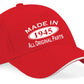 Print4U Made in 1945 Baseball Cap 80th Birthday Gift Age 80 for Men & Women