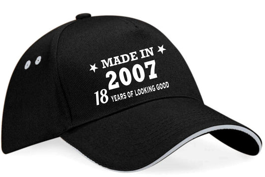 Made in 2007 18th Birthday Baseball Cap 18 Year Old Gift For Men & Ladies