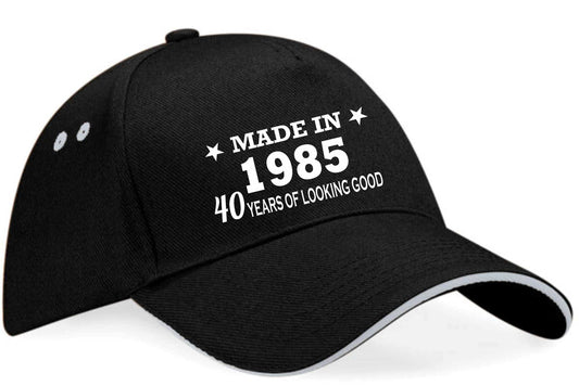 Made in 1985 40th Birthday Baseball Cap 40 Year Old Gift For Men & Ladies