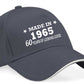 Made in 1965 60th Birthday Baseball Cap 60 Year Old Gift For Men & Ladies