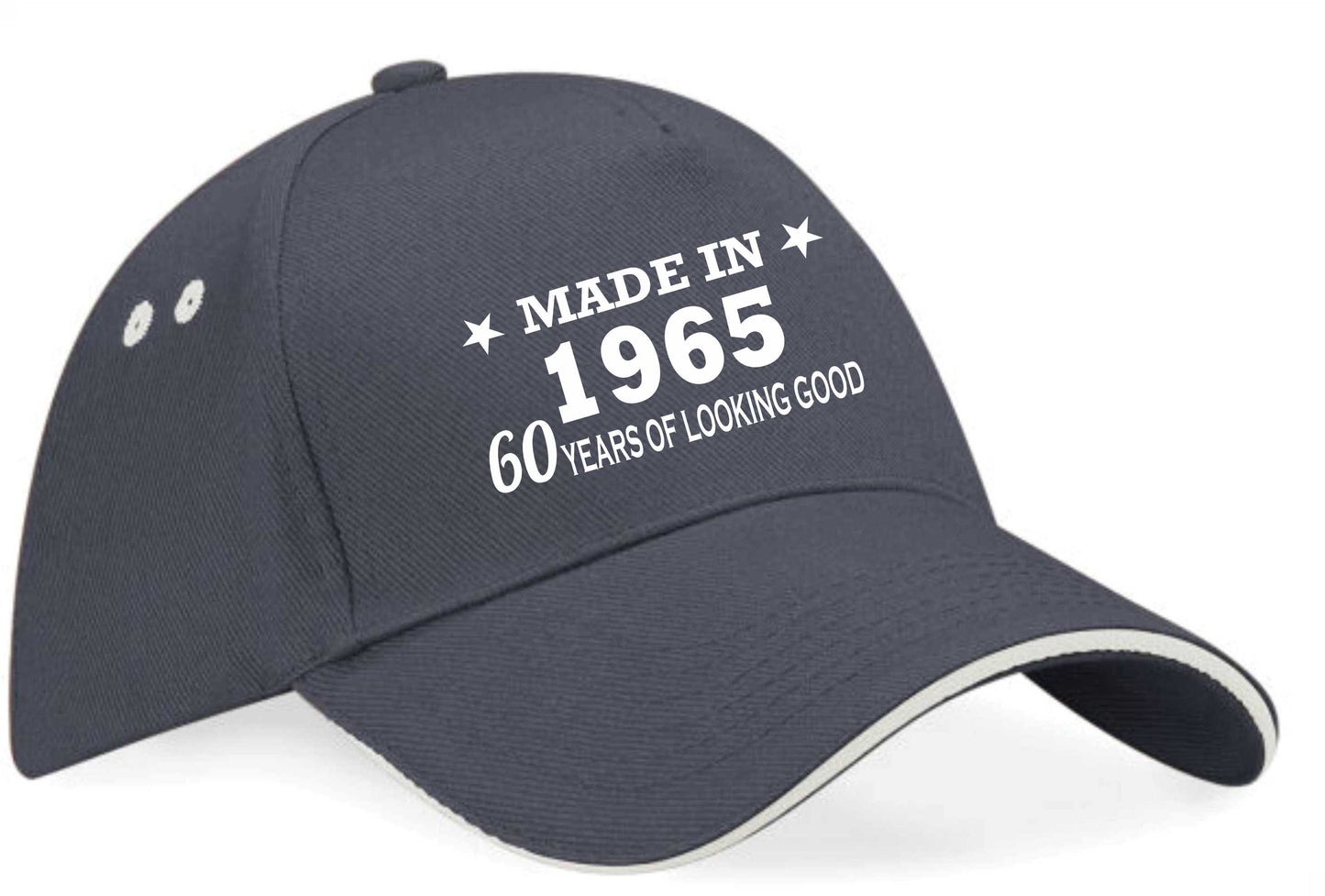 Made in 1965 60th Birthday Baseball Cap 60 Year Old Gift For Men & Ladies