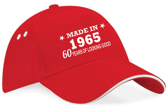 Made in 1965 60th Birthday Baseball Cap 60 Year Old Gift For Men & Ladies