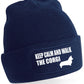 Keep Calm & Walk The Corgi  Beanie Hat Dog Lovers Gift Great For Men & Ladies