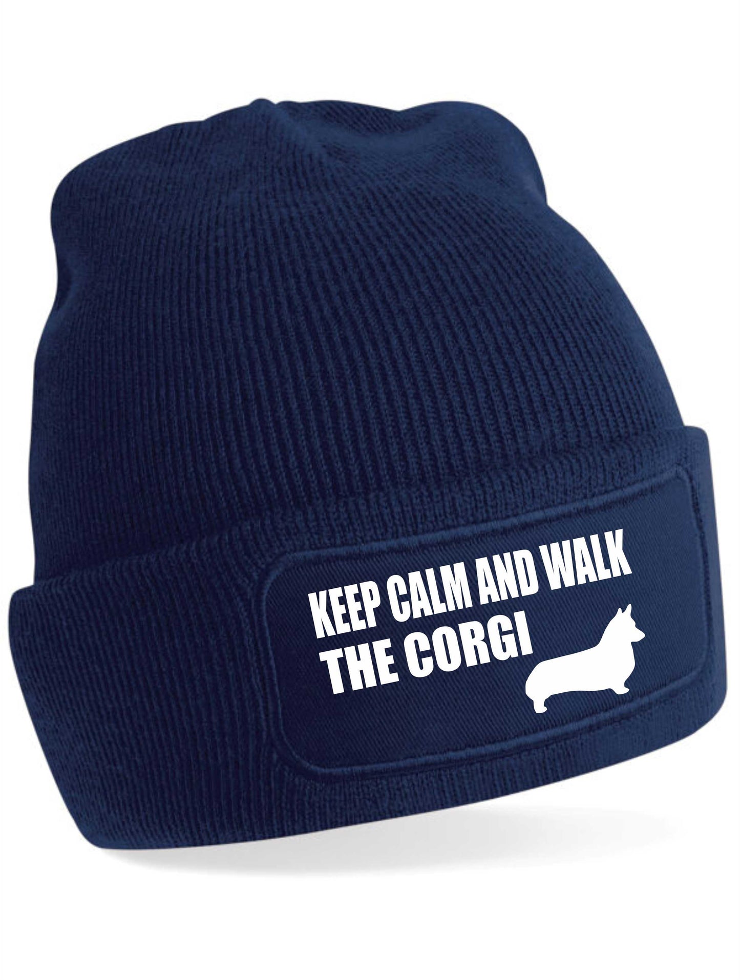 Keep Calm & Walk The Corgi  Beanie Hat Dog Lovers Gift Great For Men & Ladies