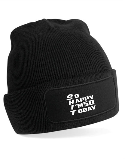 Beanie Hat Funny 50th Birthday Gift For Men & Ladies 50 Year Old Present