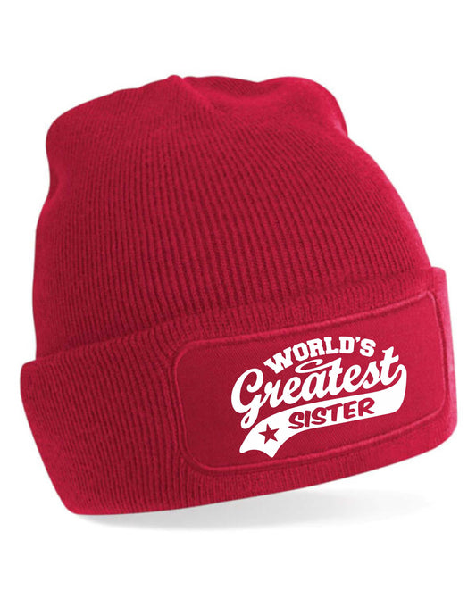 Beanie Hat Greatest Sister Gift For Ladies Birthday Present Mothers Day