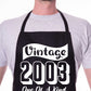 Vintage Birthday 2003 21st Birthday Funny Apron Novelty Baking BBQ