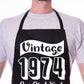 Vintage Birthday 1974 50th Birthday Funny Apron Novelty Baking BBQ