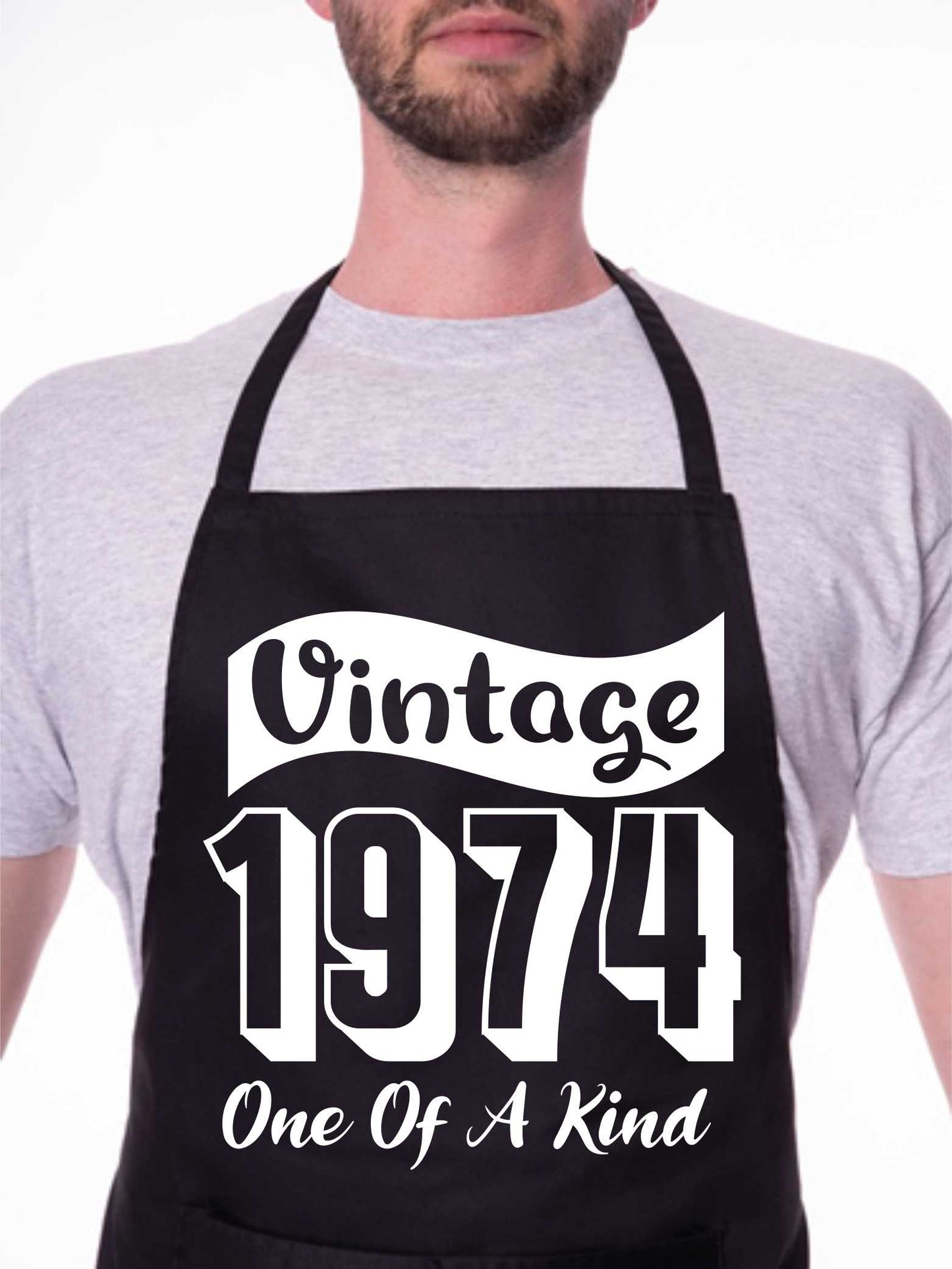 Vintage Birthday 1974 50th Birthday Funny Apron Novelty Baking BBQ