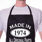 Made In 1974 50th Birthday BBQ Cooking Funny Novelty Apron