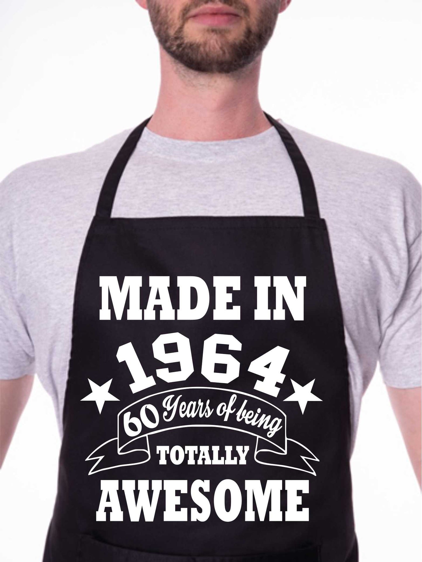 60th Birthday Made In 1964 BBQ Cooking Funny Novelty Apron