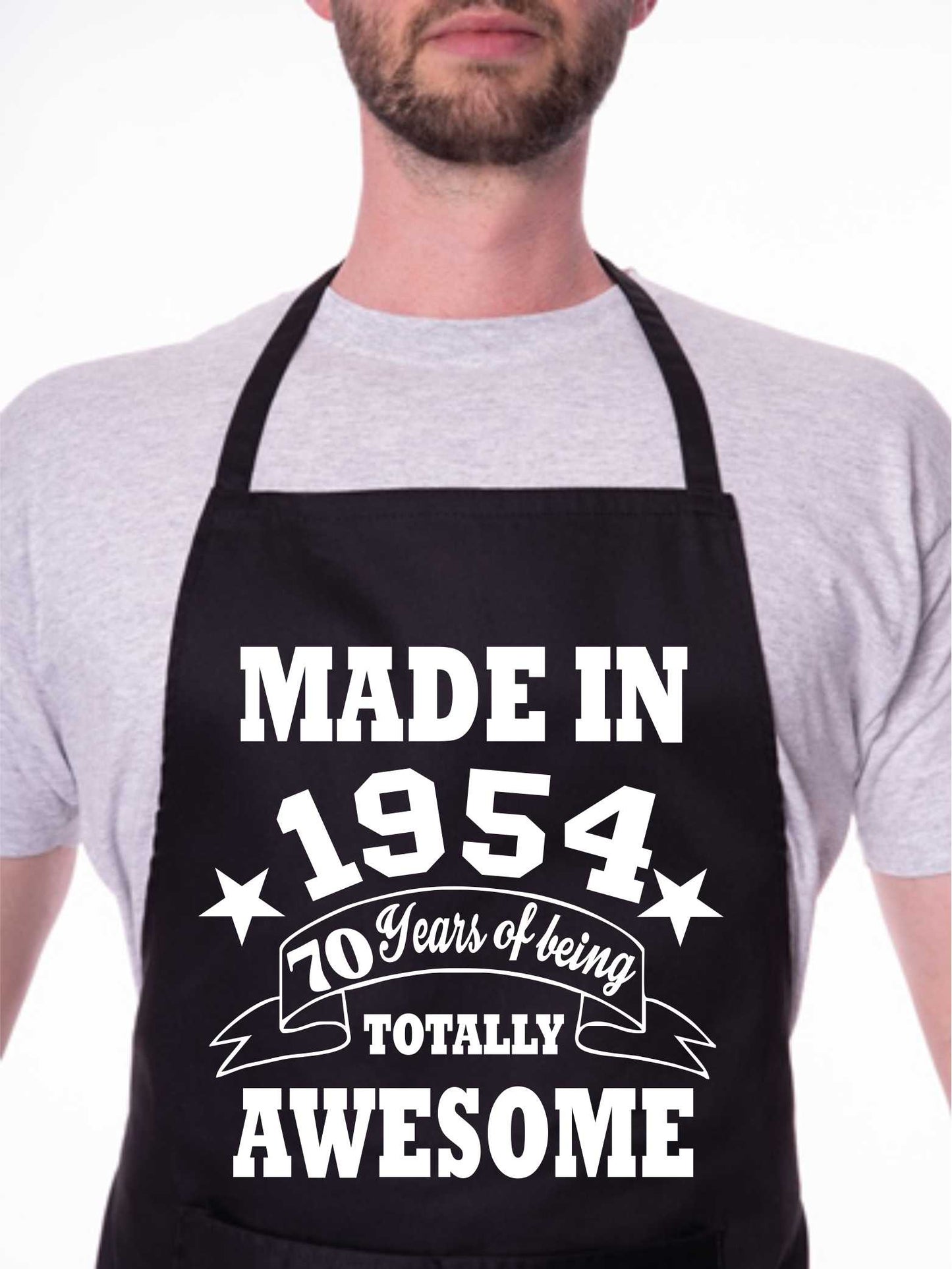 70th Birthday Made In 1954 BBQ Cooking Funny Novelty Apron