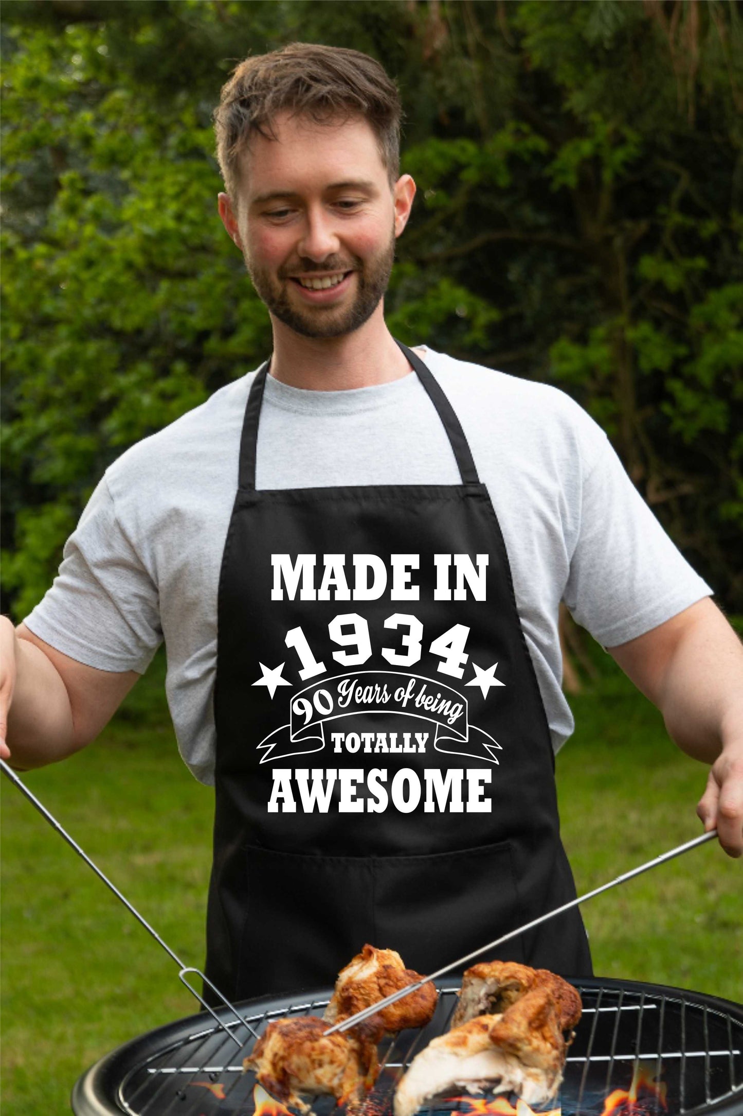 90th Birthday Made In 1934 BBQ Cooking Funny Novelty Apron