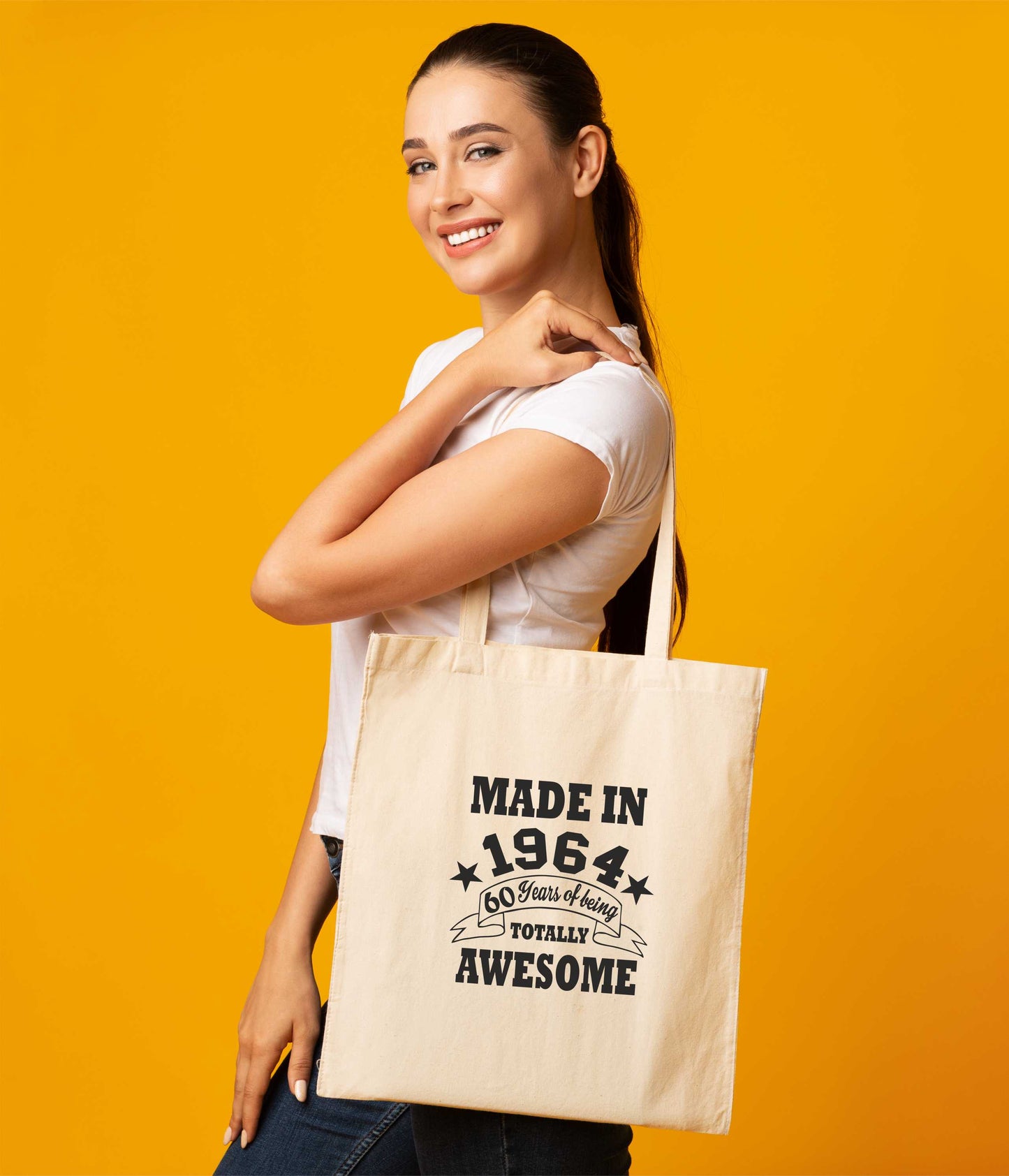 Made In 1964 Tote Bag 60th Birthday Shopping Tote Reusable Bag For Life